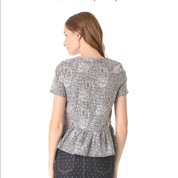 Marc by Marc Jacobs Jamie Dot Peplum Top Red Multi - Picture 4 of 8